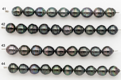 10-11mm Tahitian Pearl Short Strand with Minor Blemishes, Natural Colors, SKU # 3354TH