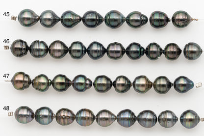10-11mm Tahitian Pearl Short Strand with Minor Blemishes, Natural Colors, SKU # 3354TH