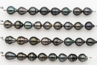 10-11mm Tahitian Pearl Short Strand with Minor Blemishes, Natural Colors, SKU # 3355TH
