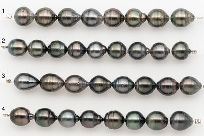 10-11mm Tahitian Pearl Short Strand with Minor Blemishes, Natural Colors, SKU # 3355TH
