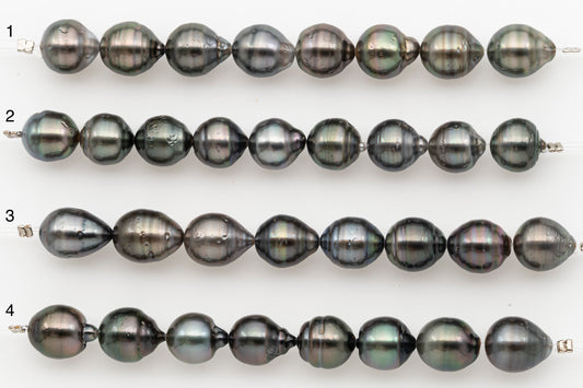 10-11mm Tahitian Pearl Short Strand with Minor Blemishes, Natural Colors, SKU # 3355TH