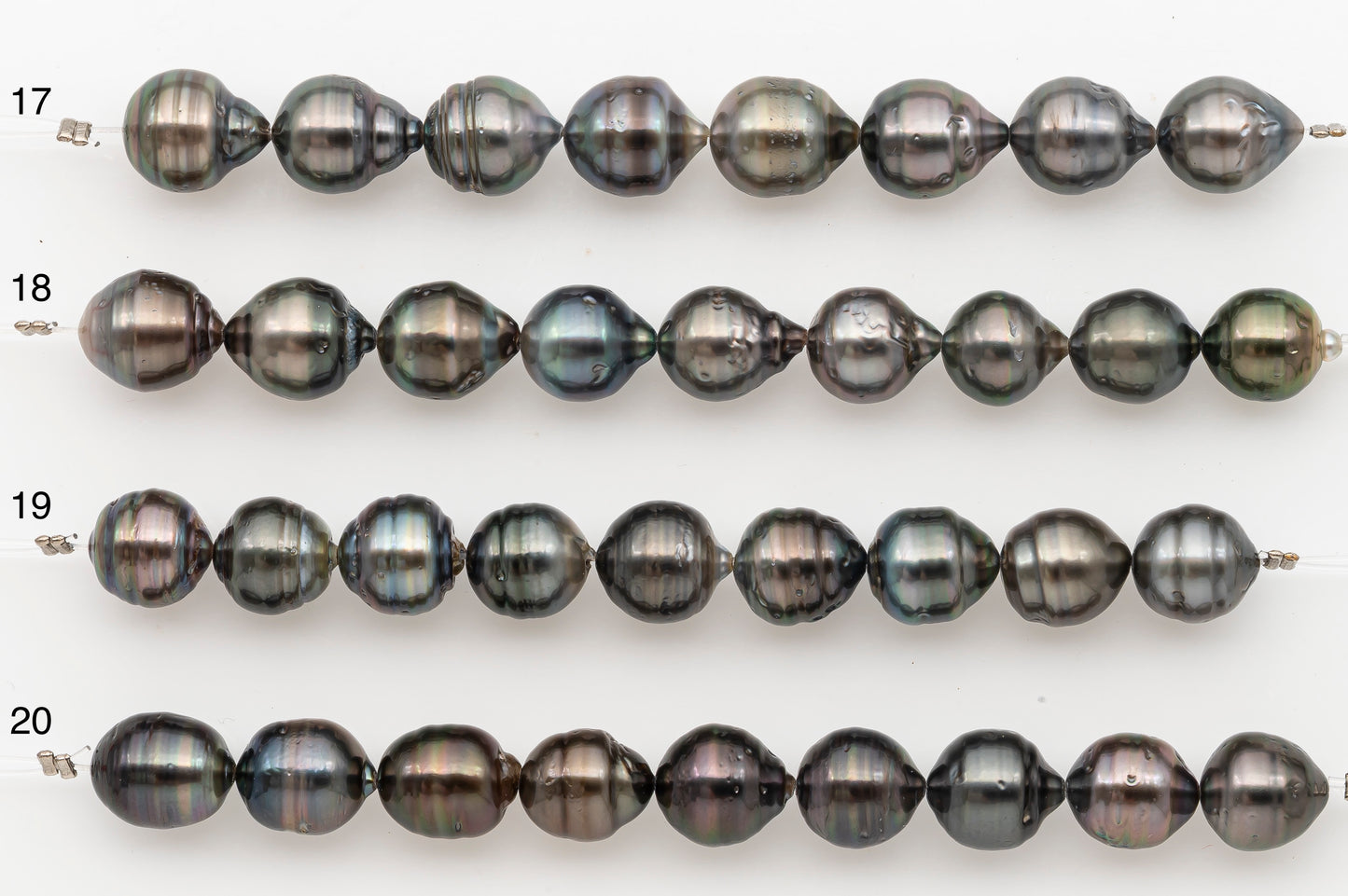 10-11mm Tahitian Pearl Short Strand with Minor Blemishes, Natural Colors, SKU # 3355TH