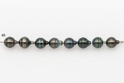 10-11mm Tahitian Pearl Short Strand with Minor Blemishes, Natural Colors, SKU # 3355TH