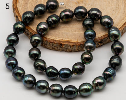 10-11mm Tahitian Pearl Full Strand with Minor Blemishes, Natural Colors, SKU # 3356TH