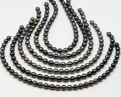 10-11mm Tahitian Pearl Full Strand with Minor Blemishes, Natural Colors, SKU # 3357TH