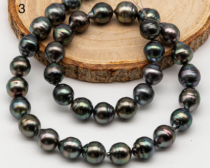 10-11mm Tahitian Pearl Full Strand with Minor Blemishes, Natural Colors, SKU # 3358TH