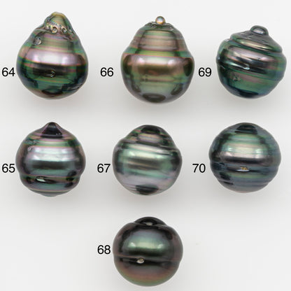12-13mm Tahitian Pearl with Natural Color and Minor Blemishes, Loose Undrilled for Jewelry Making, SKU # 3377H