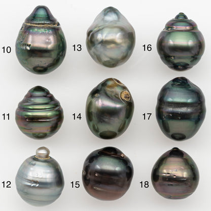 12-13mm Tahitian Pearl with Natural Color and Minor Blemishes, Loose Undrilled for Jewelry Making, SKU # 3378H