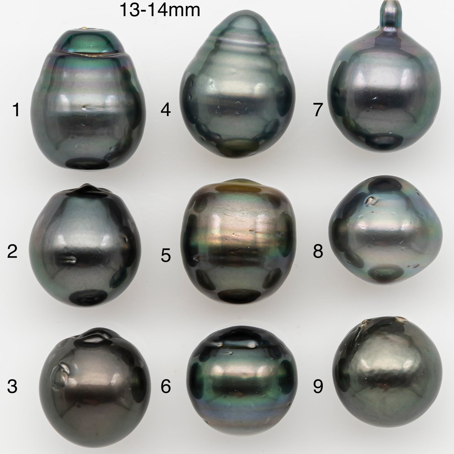13, 14,15mm Tahitian Pearl with Natural Color and Minor Blemishes, Loose Undrilled for Jewelry Making, SKU # 3379H