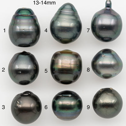 13, 14,15mm Tahitian Pearl with Natural Color and Minor Blemishes, Loose Undrilled for Jewelry Making, SKU # 3379H