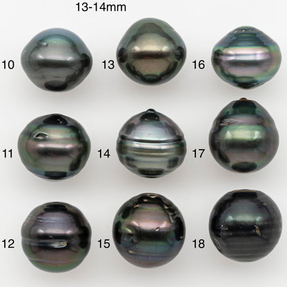 13, 14,15mm Tahitian Pearl with Natural Color and Minor Blemishes, Loose Undrilled for Jewelry Making, SKU # 3379H