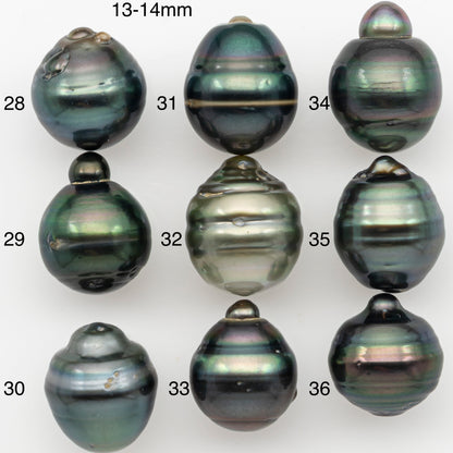 13, 14,15mm Tahitian Pearl with Natural Color and Minor Blemishes, Loose Undrilled for Jewelry Making, SKU # 3379H
