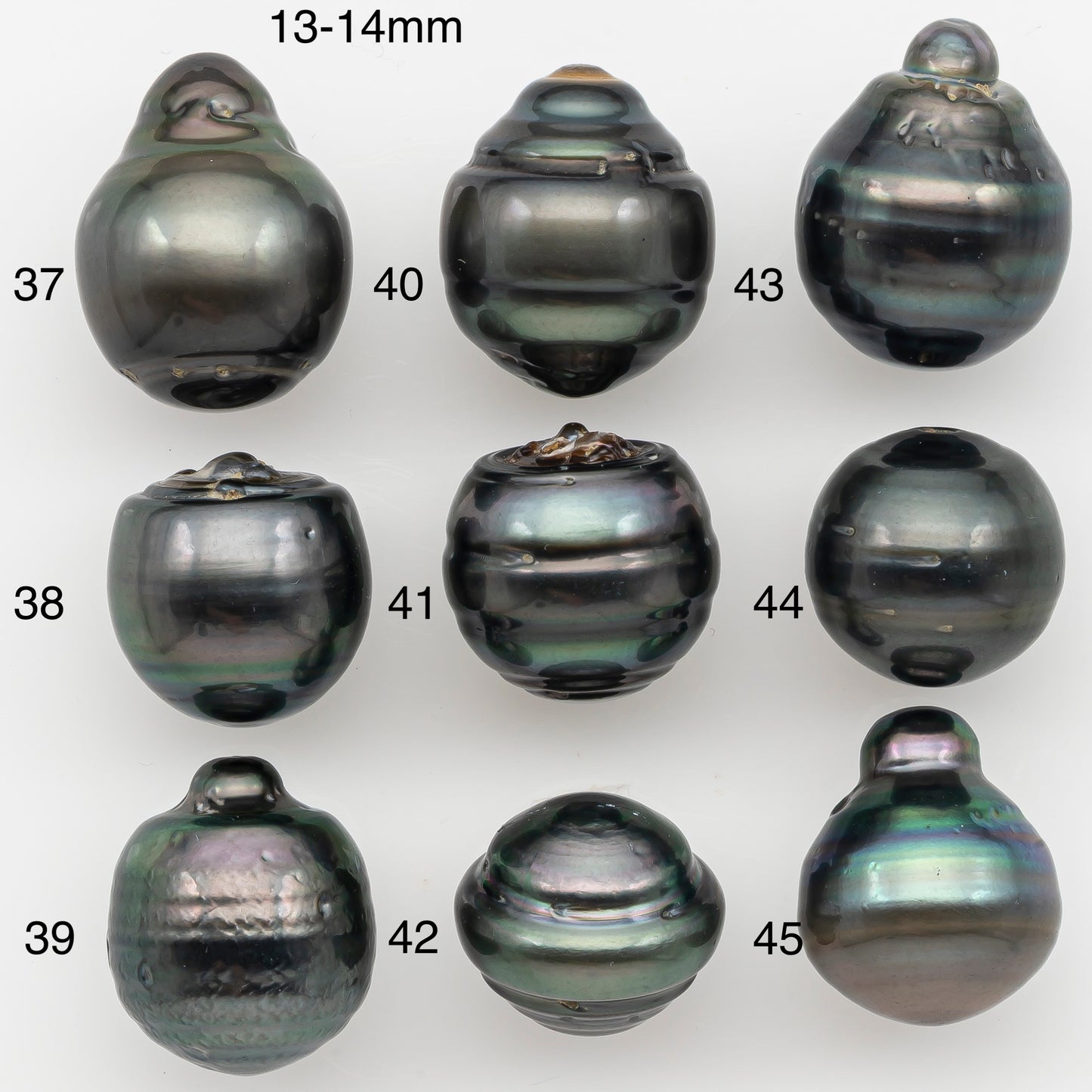 13, 14,15mm Tahitian Pearl with Natural Color and Minor Blemishes, Loose Undrilled for Jewelry Making, SKU # 3379H