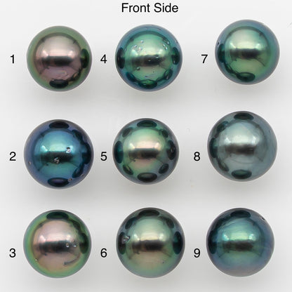 9-10mm Tahitian Pearl with Natural Color and Minor Blemishes, Loose Undrilled for Jewelry Making, SKU # 3389H