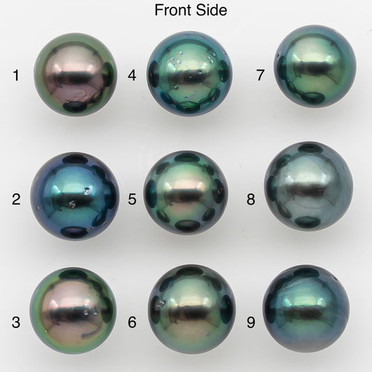 9-10mm Tahitian Pearl with Natural Color and Minor Blemishes, Loose Undrilled for Jewelry Making, SKU # 3389H