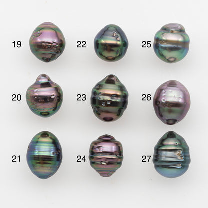 8-9mm Tahitian Pearl, Loose Undrilled with High Luster and Blemishes for Jewelry Making, SKU # 2884TH