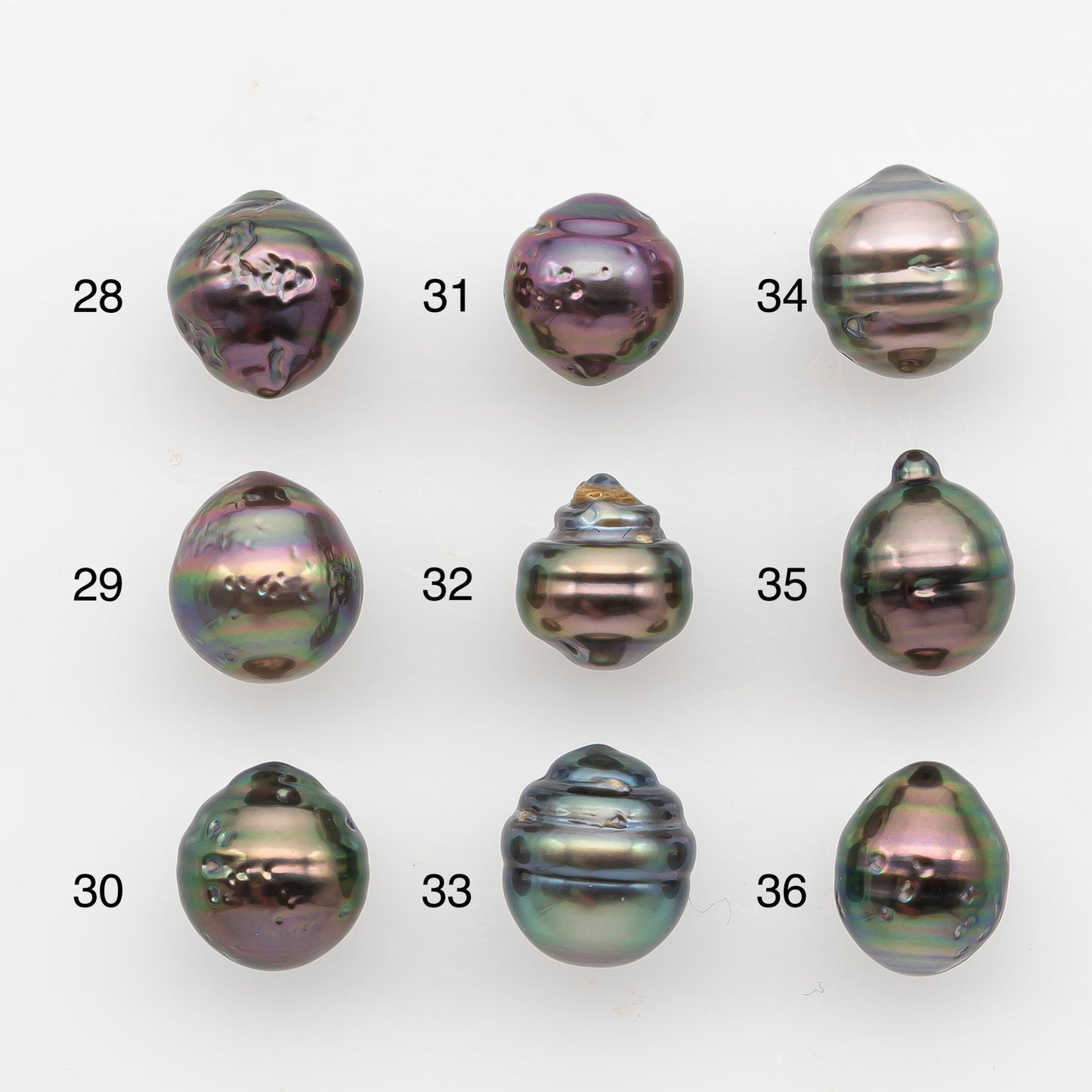 8-9mm Tahitian Pearl, Loose Undrilled with High Luster and Blemishes for Jewelry Making, SKU # 2884TH