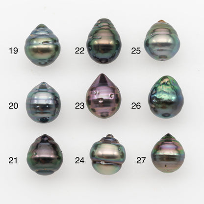 9-10mm Tahitian Pearl, Loose Undrilled with High Luster and Blemishes for Jewelry Making, SKU # 2887TH