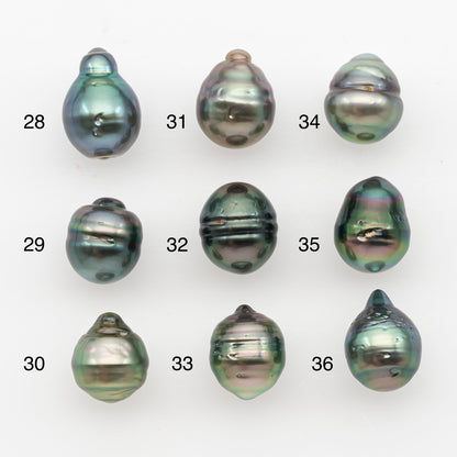 9-10mm Tahitian Pearl, Loose Undrilled with High Luster and Blemishes for Jewelry Making, SKU # 2887TH