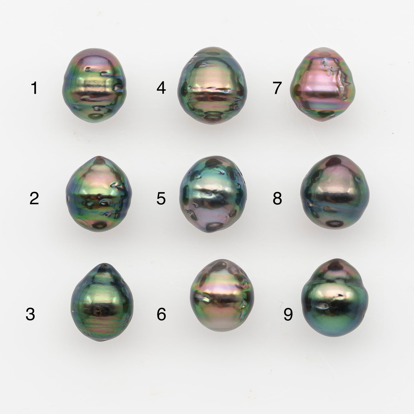 9-10mm Tahitian Pearl, Loose Undrilled with High Luster and Blemishes for Jewelry Making, SKU # 2888TH