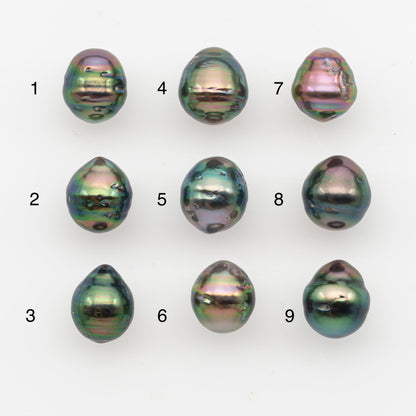 9-10mm Tahitian Pearl, Loose Undrilled with High Luster and Blemishes for Jewelry Making, SKU # 2888TH