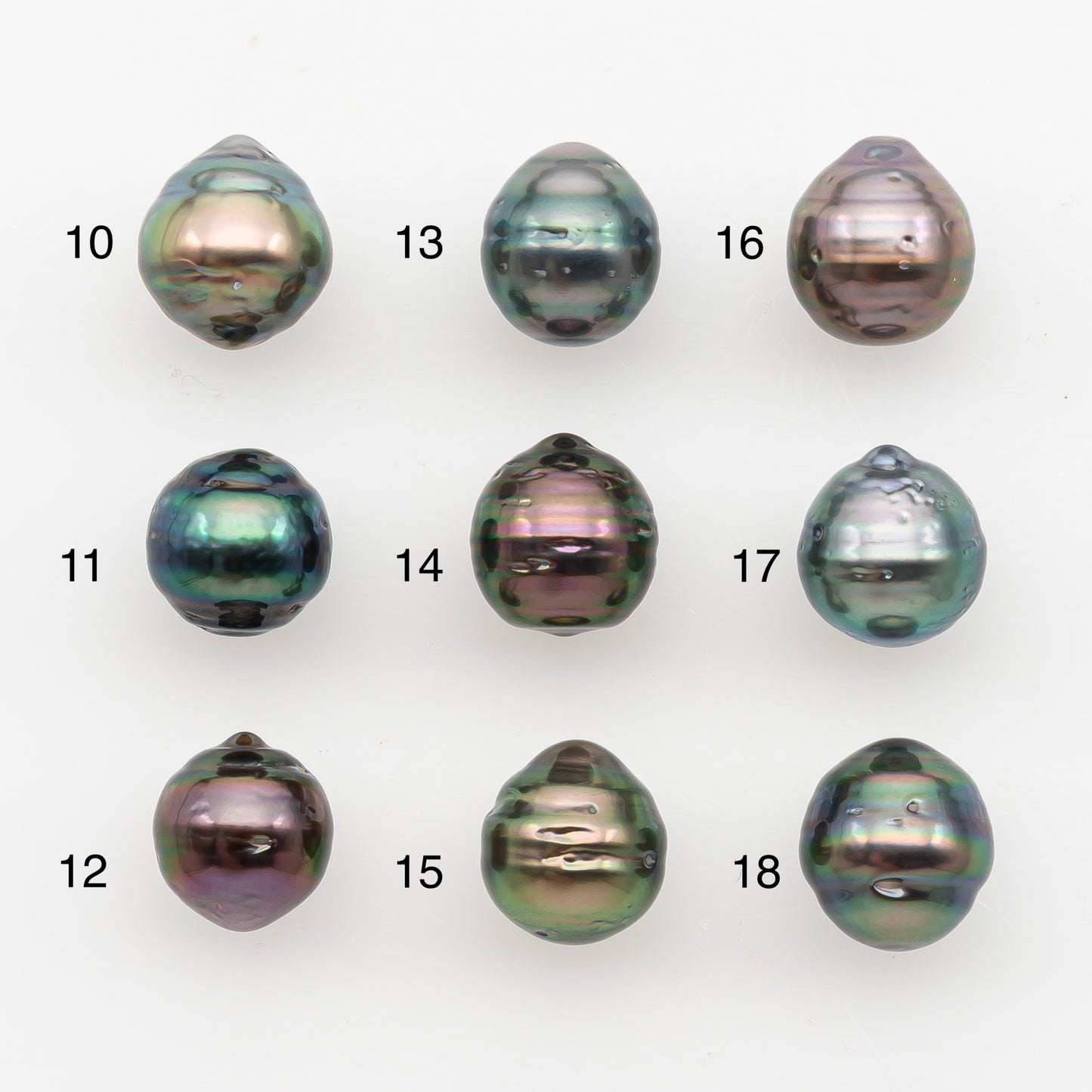 9-10mm Tahitian Pearl, Loose Undrilled with High Luster and Blemishes for Jewelry Making, SKU # 2888TH