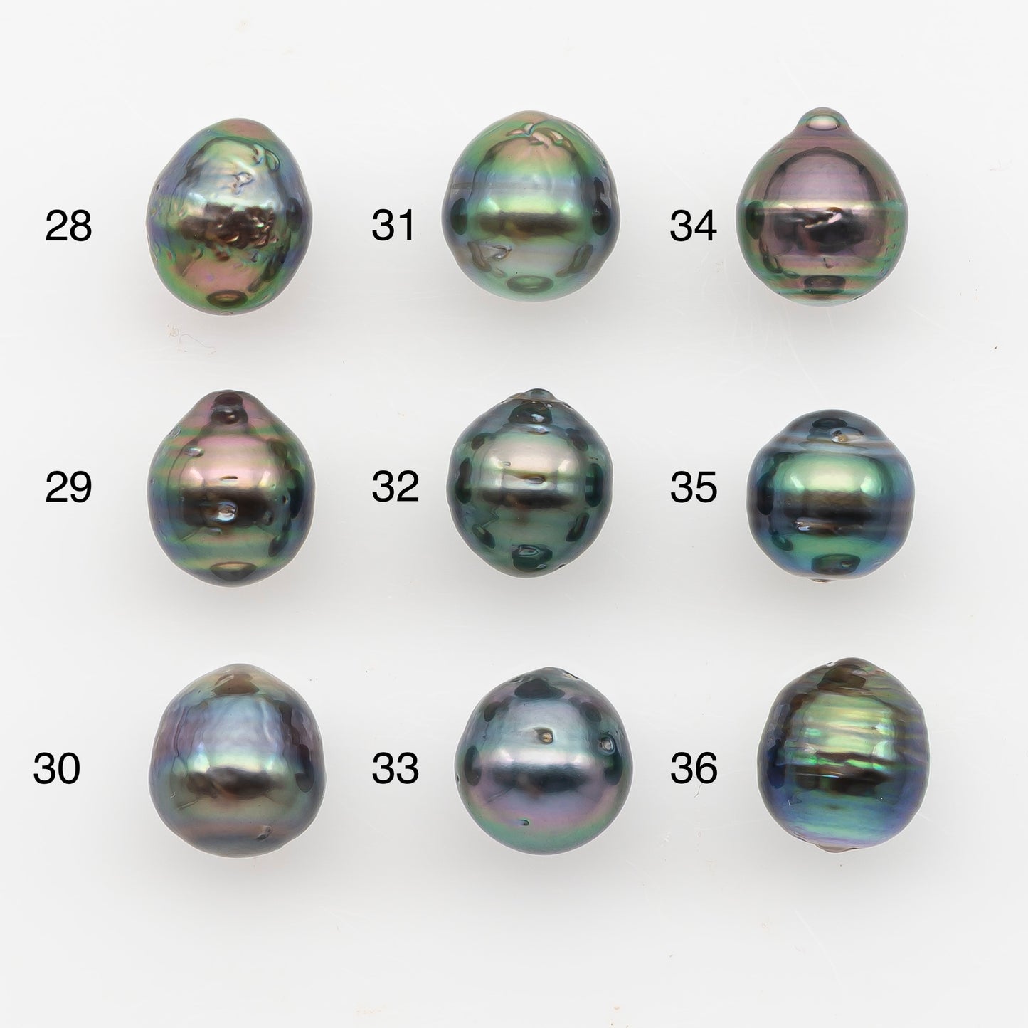 9-10mm Tahitian Pearl, Loose Undrilled with High Luster and Blemishes for Jewelry Making, SKU # 2888TH