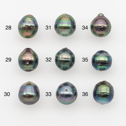 9-10mm Tahitian Pearl, Loose Undrilled with High Luster and Blemishes for Jewelry Making, SKU # 2888TH