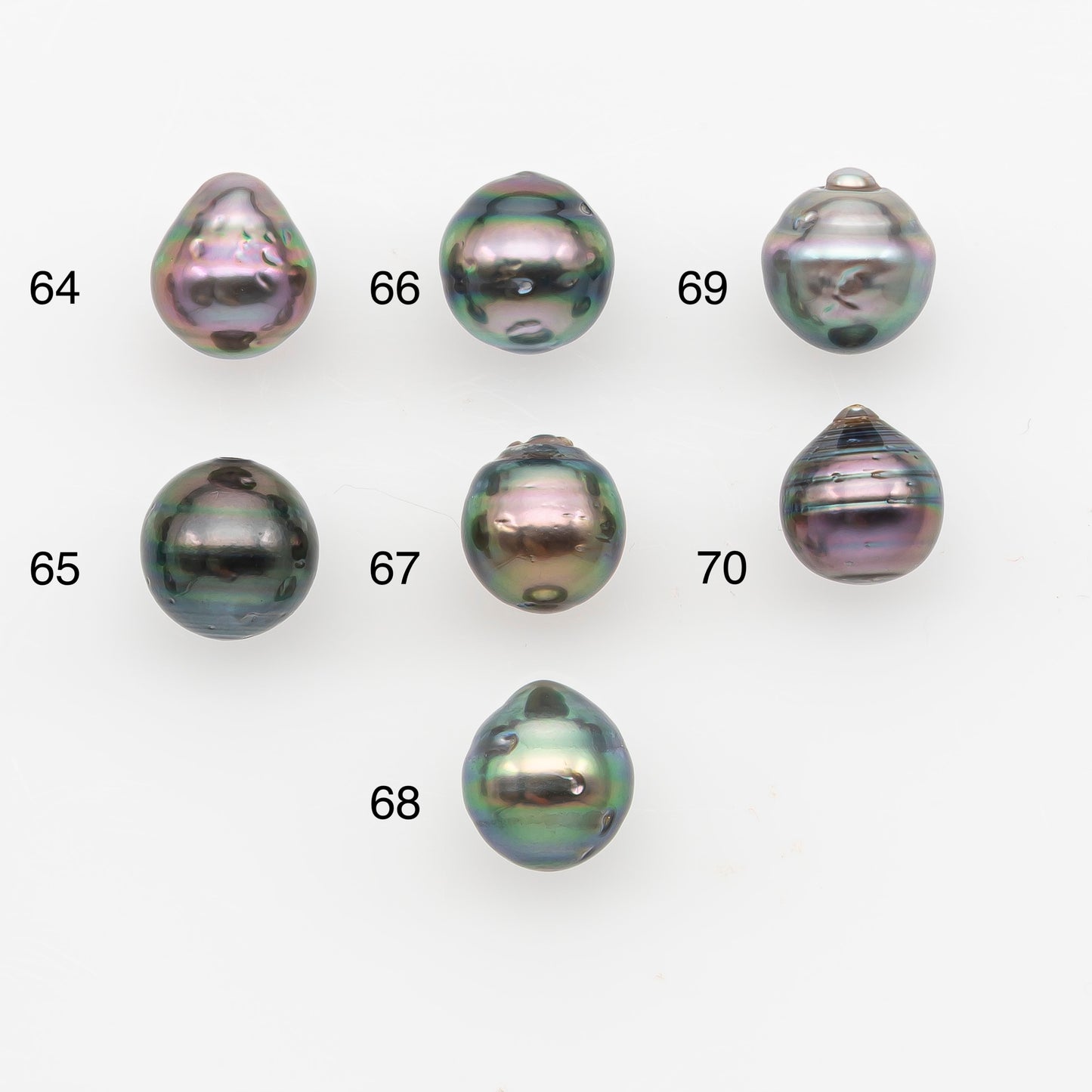 9-10mm Tahitian Pearl, Loose Undrilled with High Luster and Blemishes for Jewelry Making, SKU # 2888TH