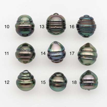 10-11mm Tahitian Pearl, Loose Undrilled with High Luster and Blemishes for Jewelry Making, SKU # 2889TH
