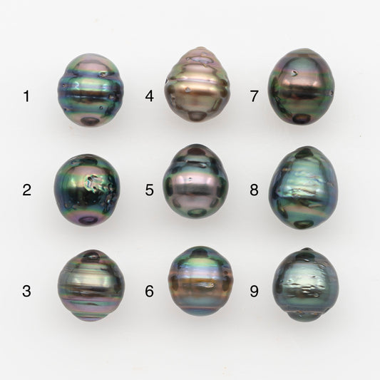 10-11mm Tahitian Pearl, Loose Undrilled with High Luster and Blemishes for Jewelry Making, SKU # 2890TH