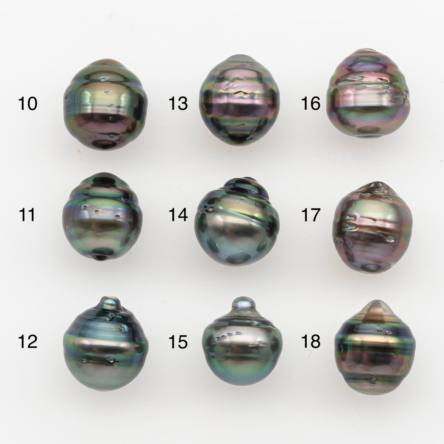 10-11mm Tahitian Pearl, Loose Undrilled with High Luster and Blemishes for Jewelry Making, SKU # 2890TH