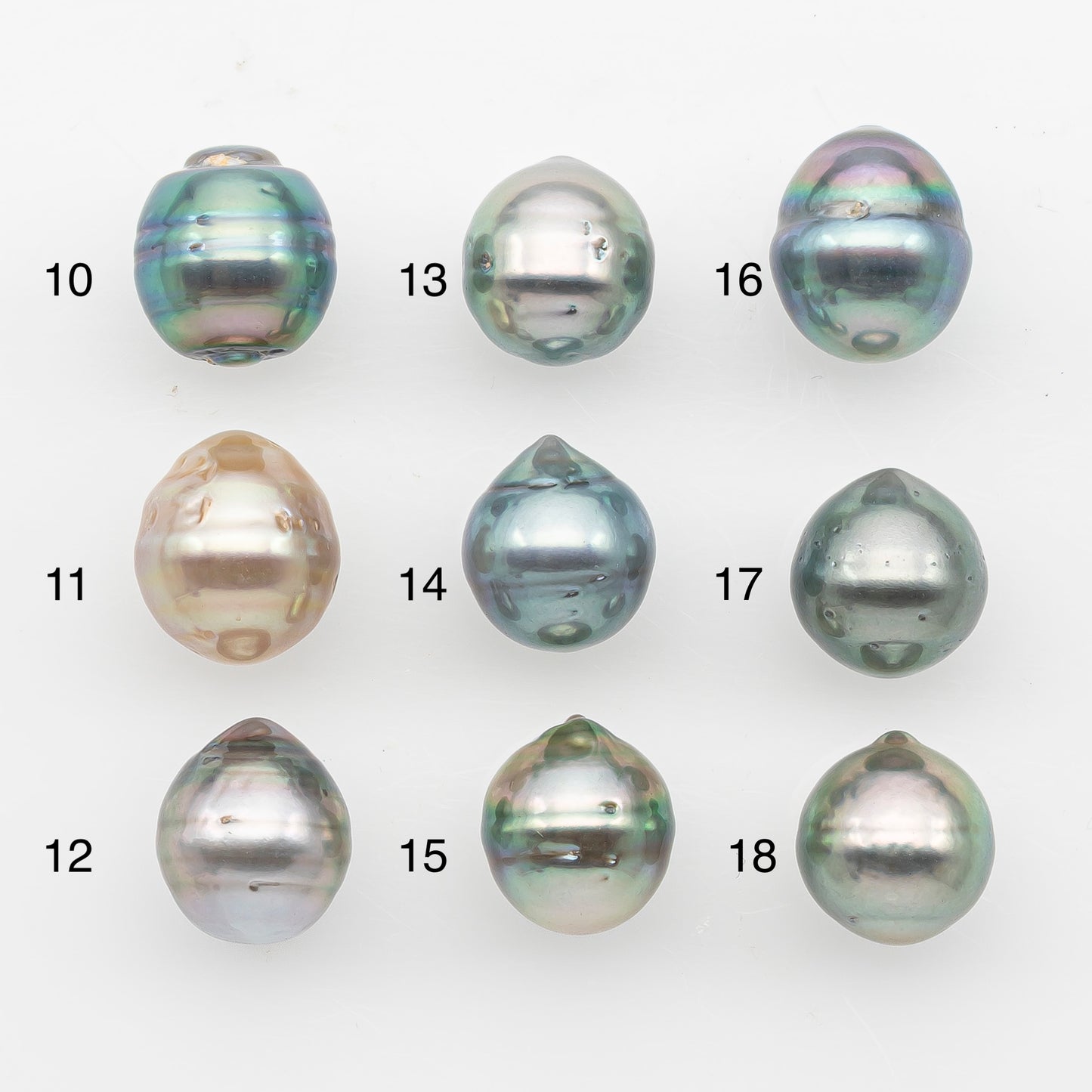 10-11mm Tahitian Pearl, Loose Undrilled with High Luster and Blemishes for Jewelry Making, SKU # 2893TH