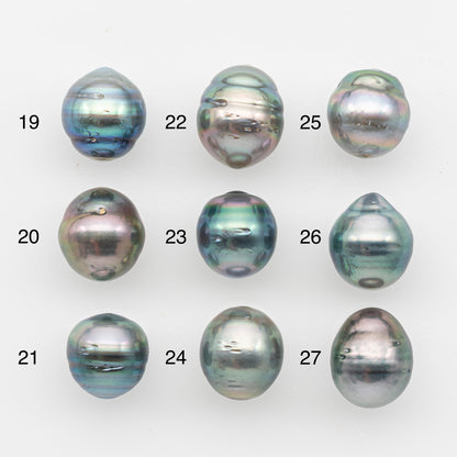 10-11mm Tahitian Pearl, Loose Undrilled with High Luster and Blemishes for Jewelry Making, SKU # 2893TH