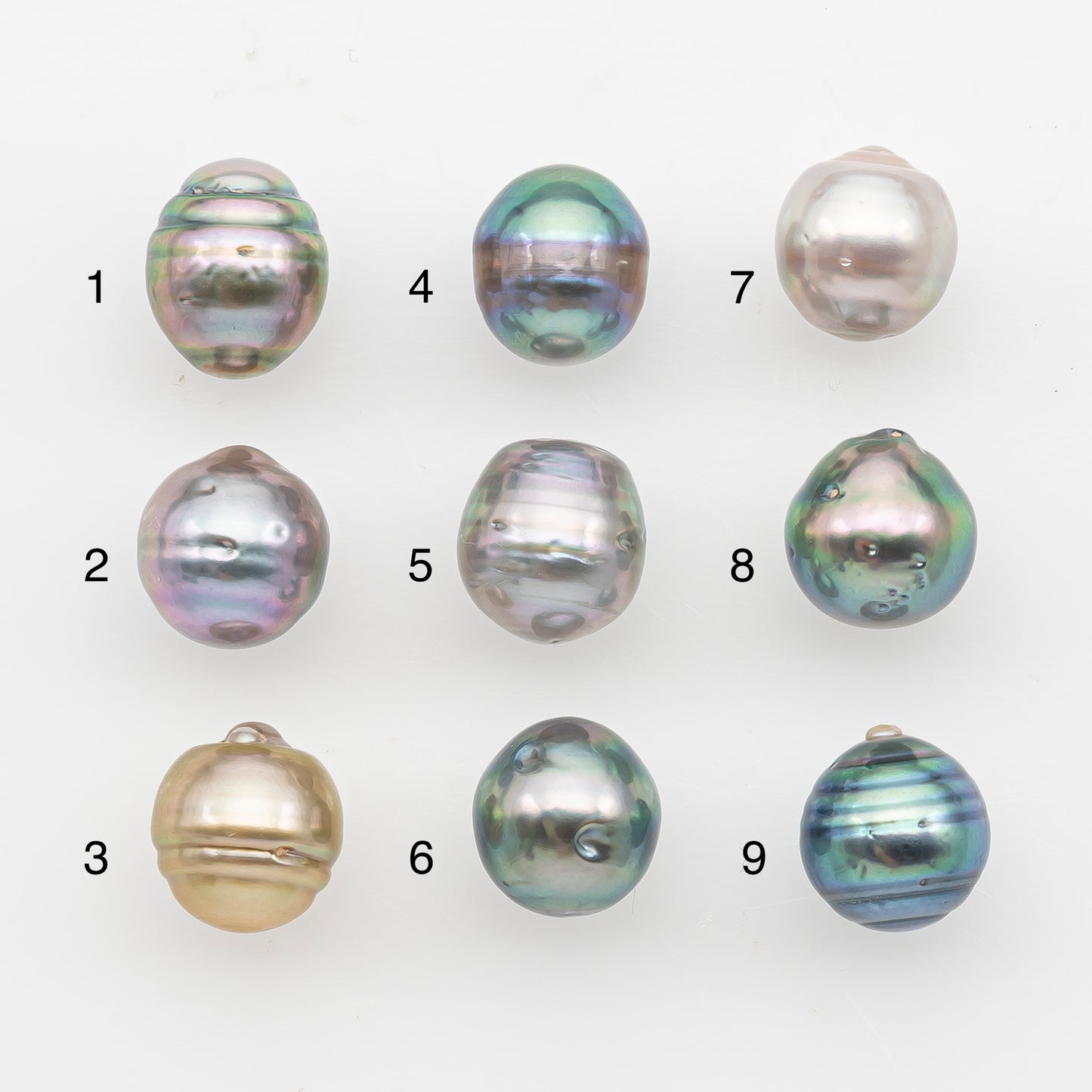 9-10mm Tahitian Pearl, Loose Undrilled with High Luster and Blemishes for Jewelry Making, SKU # 2895TH
