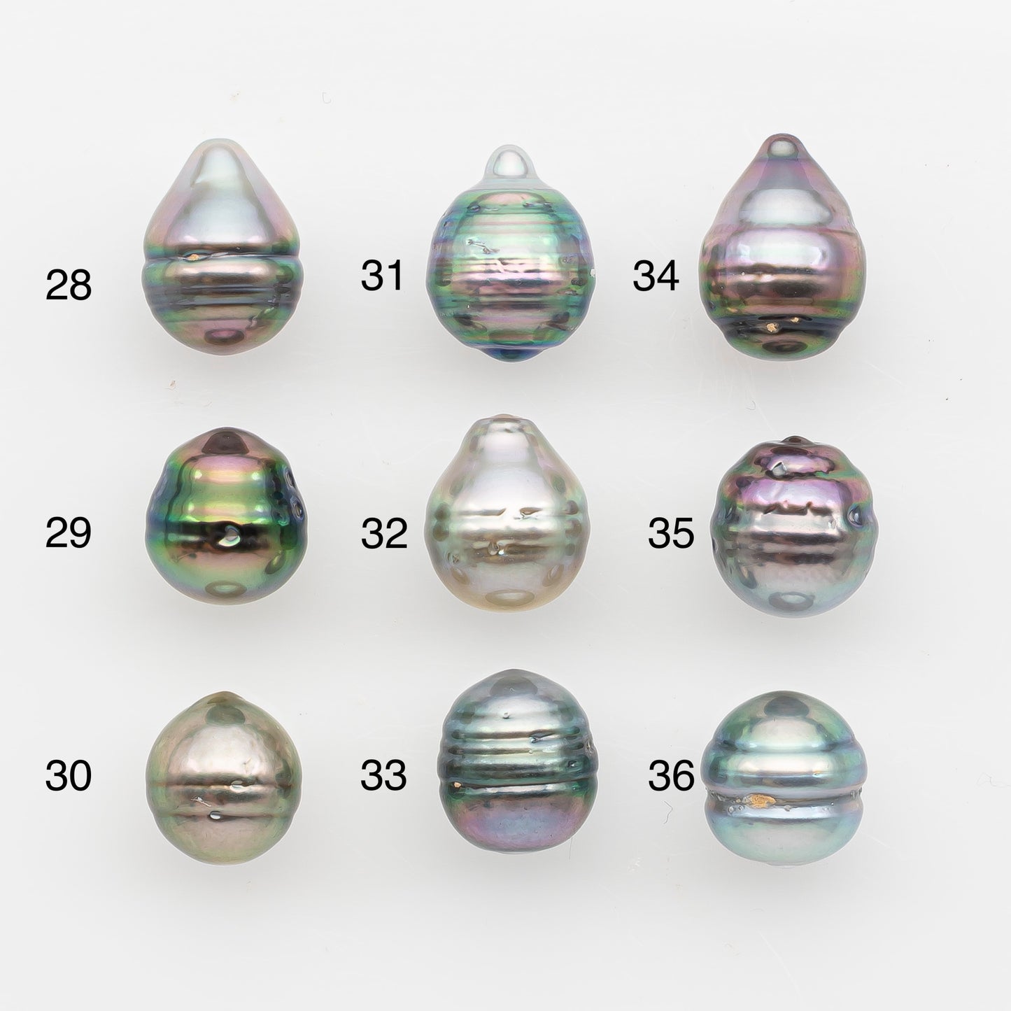 9-10mm Tahitian Pearl, Loose Undrilled with High Luster and Blemishes for Jewelry Making, SKU # 2895TH