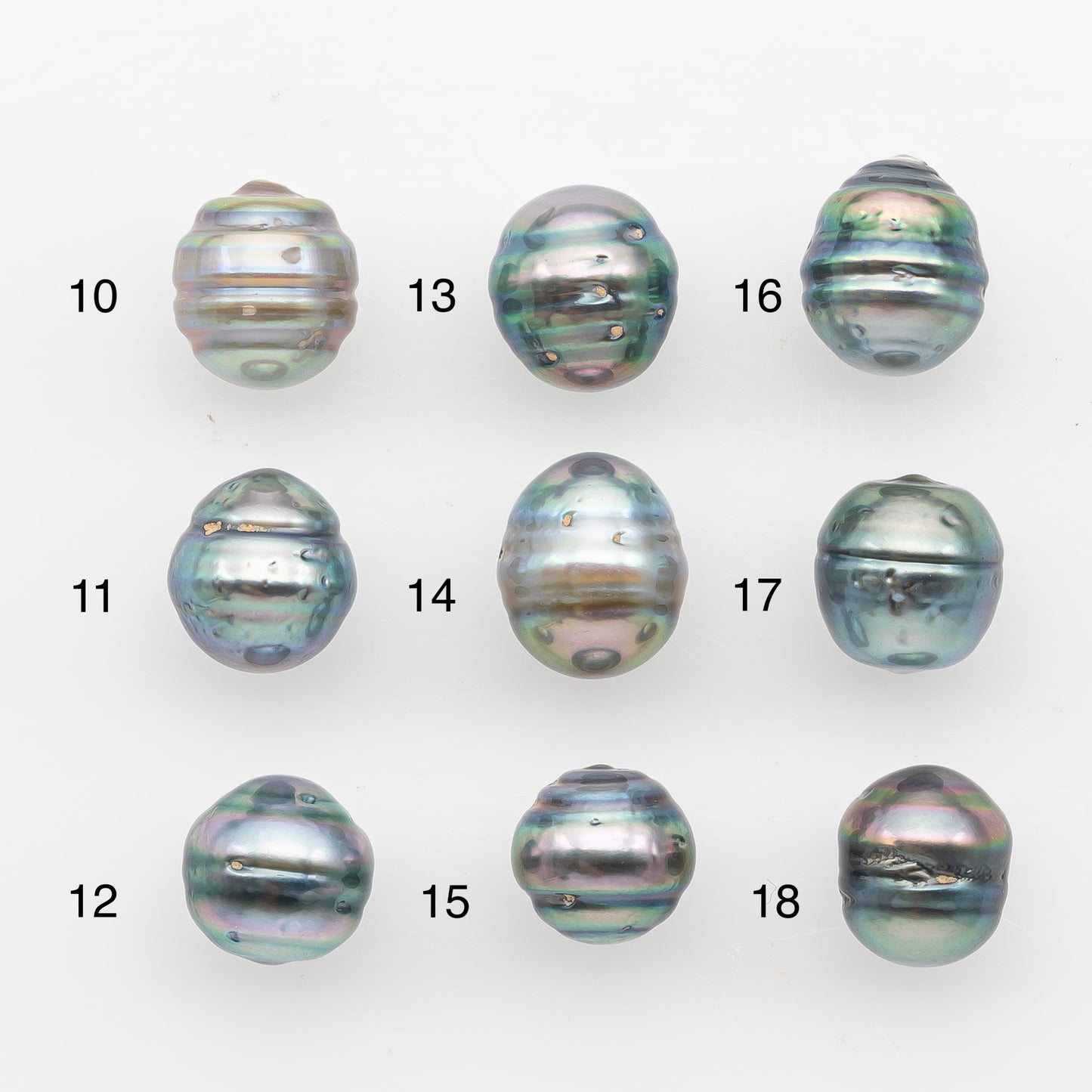 9-10mm Tahitian Pearl, Loose Undrilled with High Luster and Blemishes for Jewelry Making, SKU # 2896TH