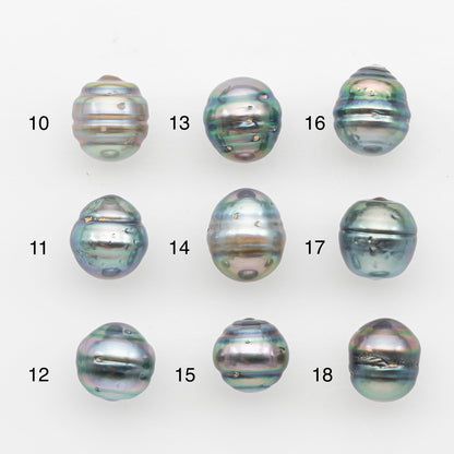 9-10mm Tahitian Pearl, Loose Undrilled with High Luster and Blemishes for Jewelry Making, SKU # 2896TH