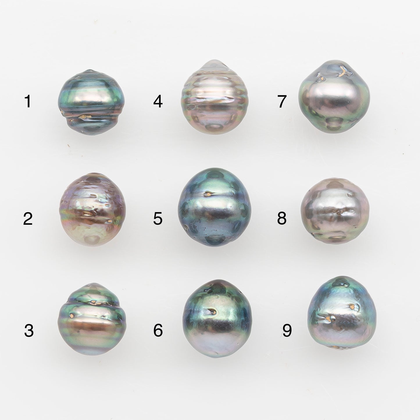 9-10mm Tahitian Pearl, Loose Undrilled with High Luster and Blemishes for Jewelry Making, SKU # 2896TH