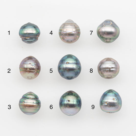 9-10mm Tahitian Pearl, Loose Undrilled with High Luster and Blemishes for Jewelry Making, SKU # 2896TH