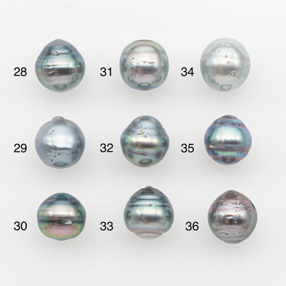 9-10mm Tahitian Pearl, Loose Undrilled with High Luster and Blemishes for Jewelry Making, SKU # 2896TH