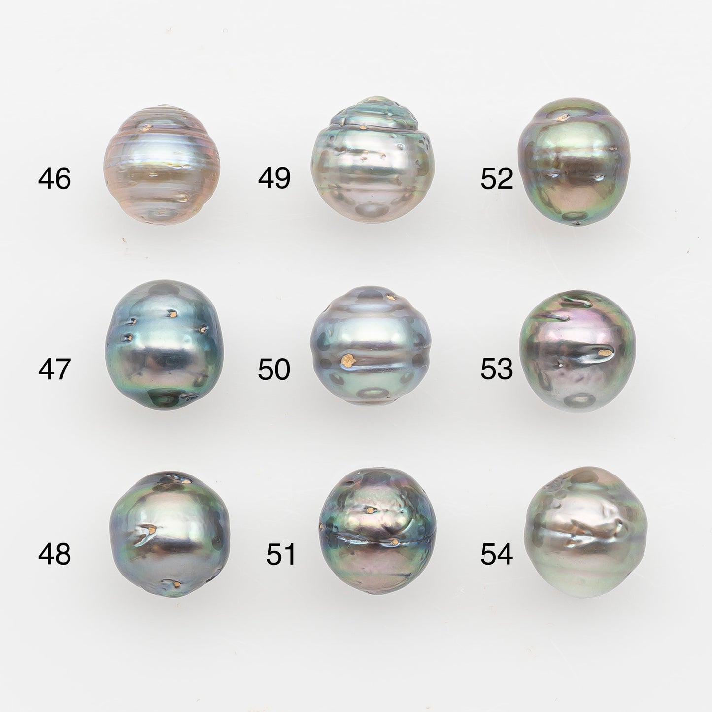 9-10mm Tahitian Pearl, Loose Undrilled with High Luster and Blemishes for Jewelry Making, SKU # 2896TH