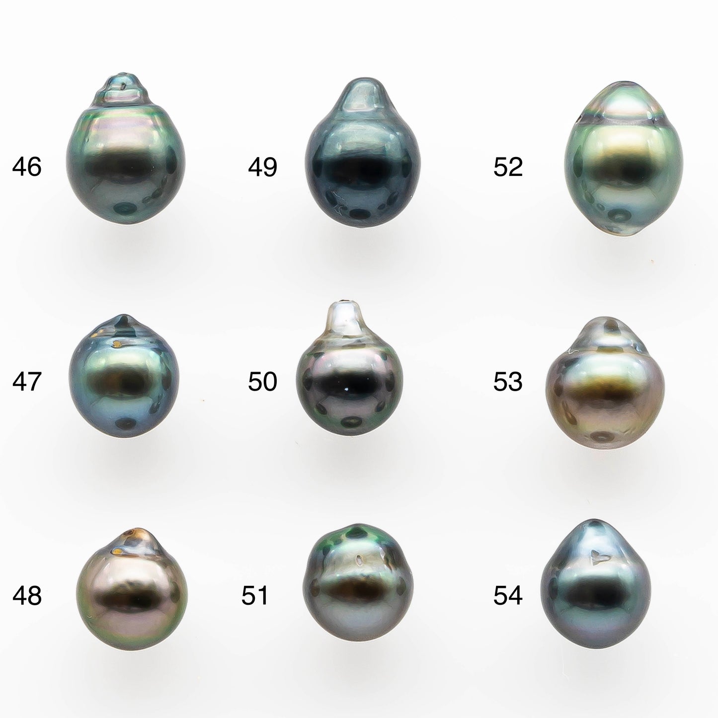 8-9mm Undrilled Drop Tahitian Pearl in High Luster and Natural Color with Minor Blemishes, Loose Single Piece, SKU # 2047TH