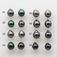 8-9mm Tahitian Pearl Drops in Matching Pair for Making Earring with High Luster and Minor Blemish, Undrilled, SKU # 1729TH