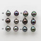 8-9mm Tahitian Pearl Drops in Matching Pair for Making Earring with High Luster and Minor Blemish, Undrilled, SKU # 1729TH