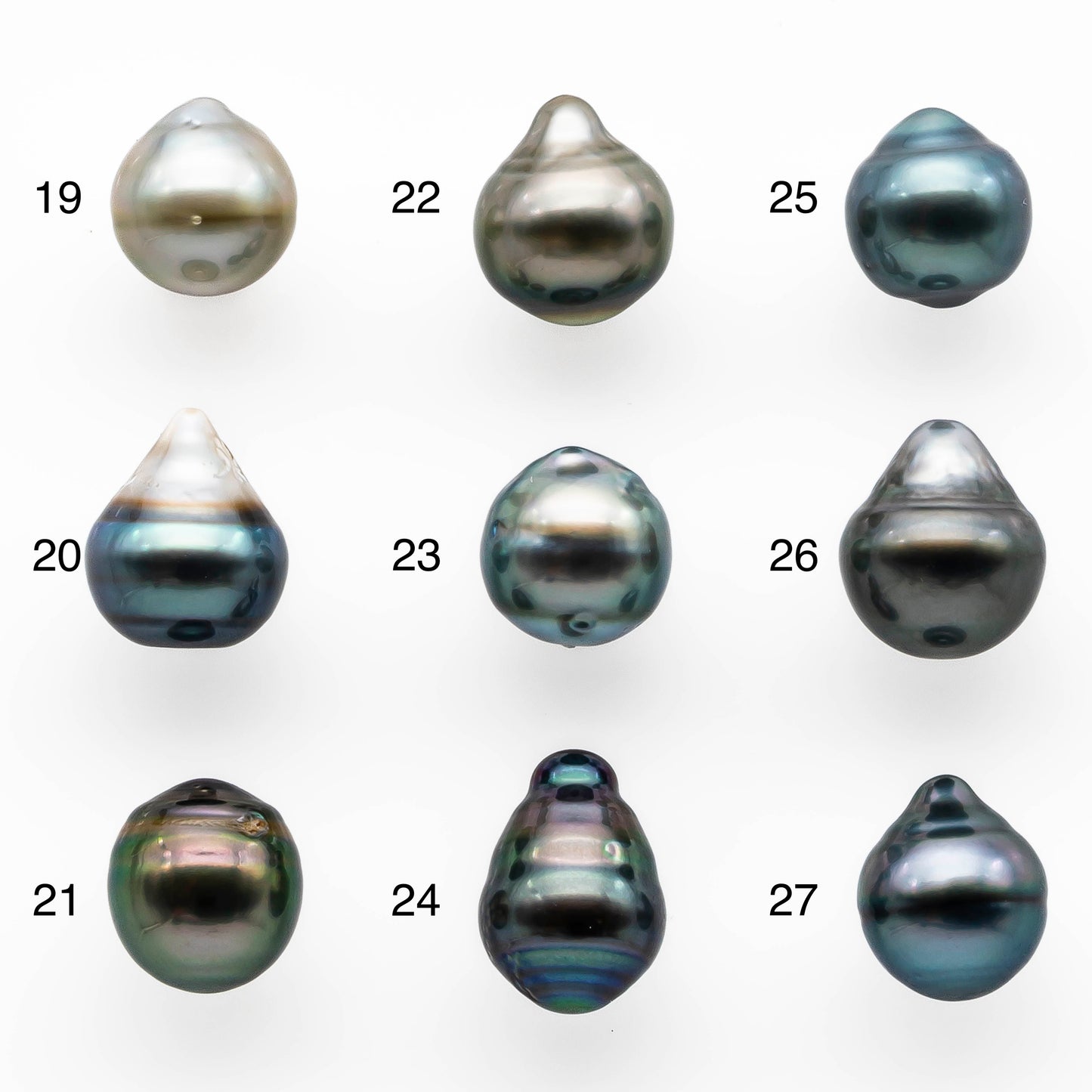 9-10mm Tahitian Pearl Drop with High Luster and Natural Color with Minor Blemishes, Loose Single Piece Undrilled, SKU # 2020TH