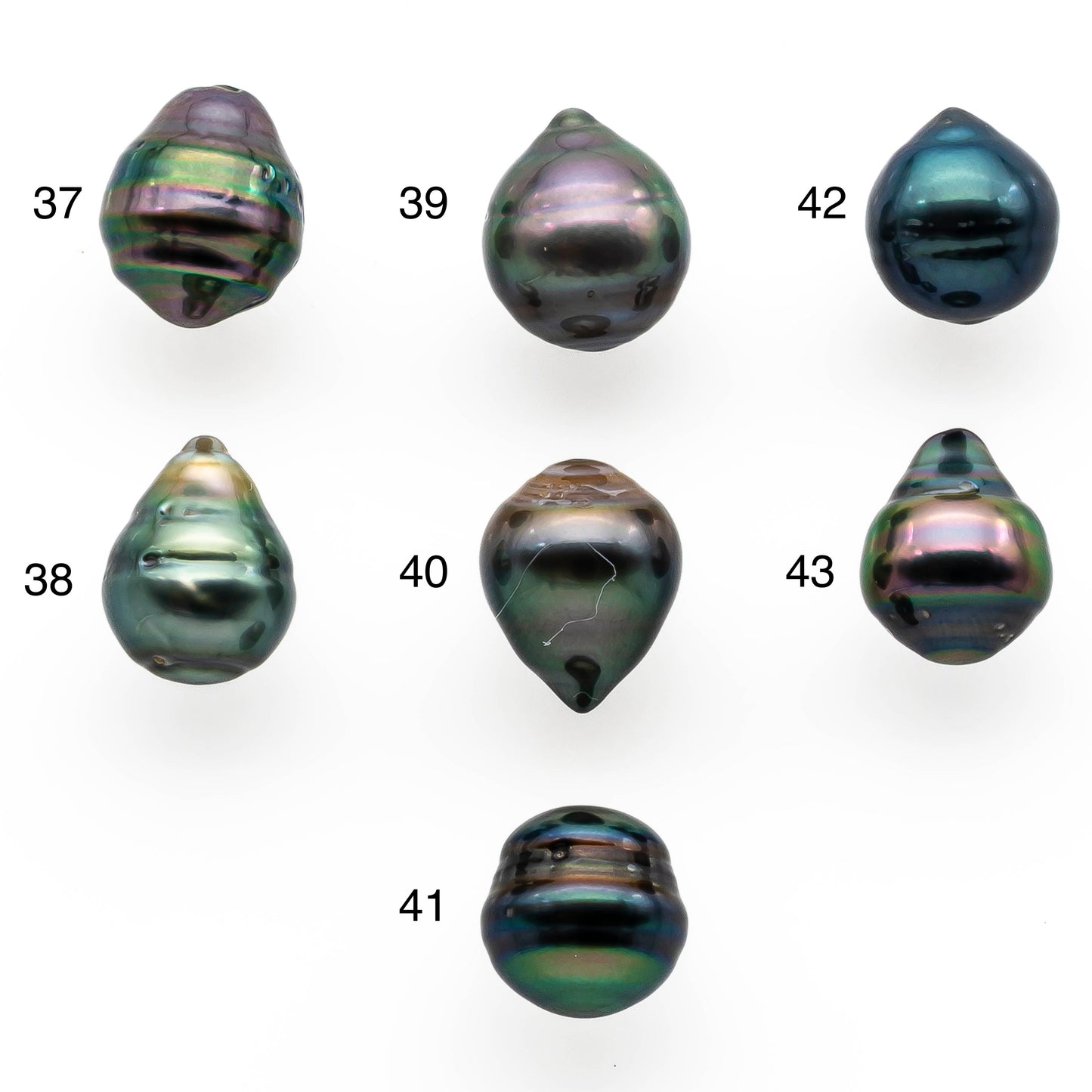 9-10mm Tahitian Pearl Drop with High Luster and Natural Color with Minor Blemishes, Loose Single Piece Undrilled, SKU # 2020TH