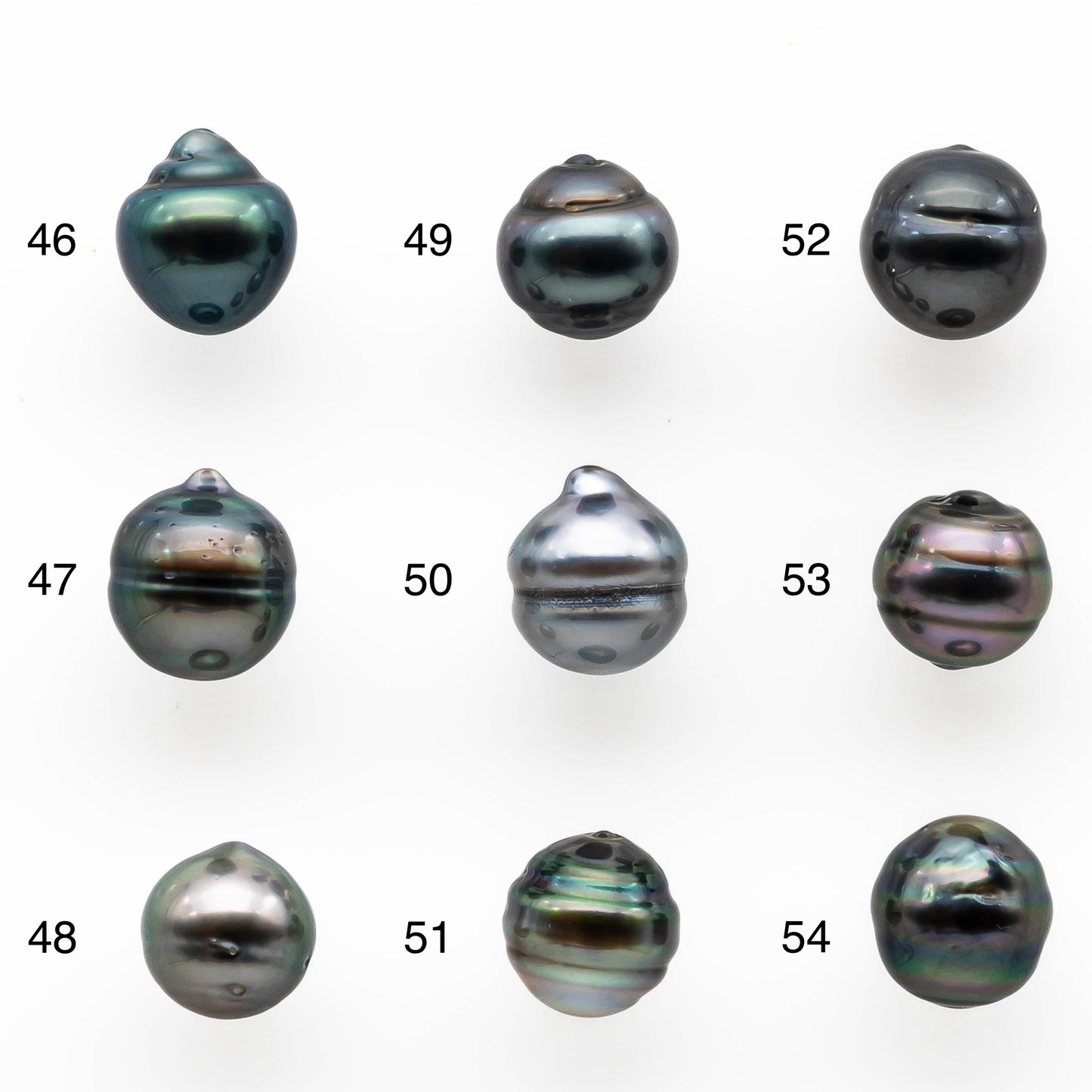 8-9mmmm Tahitian Pearl Drop Undrilled Loose Single Piece in High Luster and Natural Color with Minor Blemishes, SKU # 2032TH