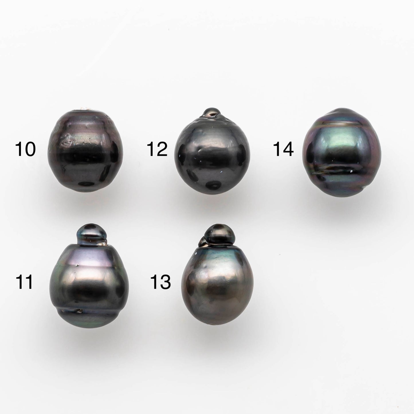 12-13mm Tahitian Pearl Drop with High Luster and Natural Color with Minor Blemishes, Loose Single Piece Undrilled, SKU # 1882TH