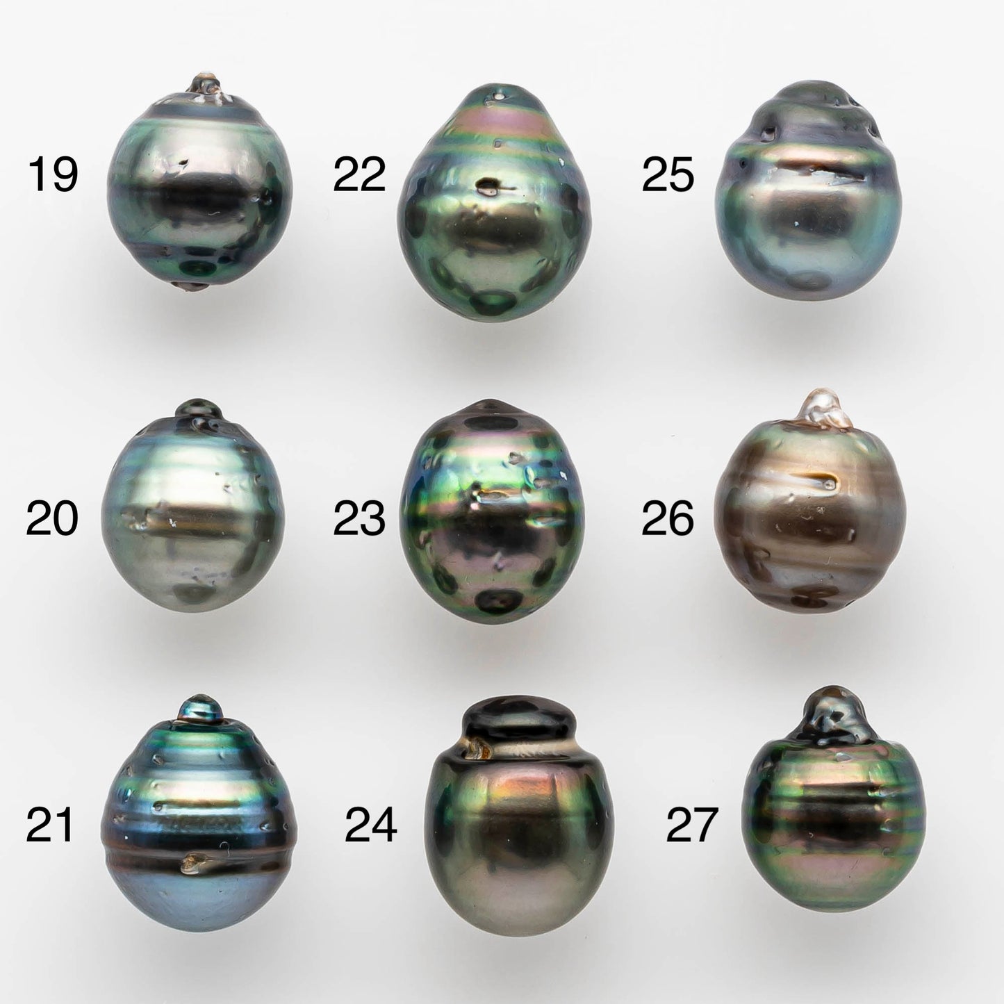 12-13mm Tahitian Pearl Baroque Teardrop Shape in Undrilled Loose Single Piece High Luster and Natural Color with Blemishes, SKU # 1884TH